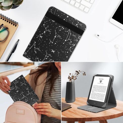 حافظة عالمية لجهاز Kindle الجديد مقاس 6 بوصات 2022 و2019/Kobo Clara HD/Kobo Clara 2E/Kobo Nia/Pocketbook Basic 4/Touch Lux 5 غطاء حامل لكتاب الجيب 6 بوصات/Tolino/Sony قارئ الكتب الإلكترونية، كوكبة in Saudi Arabia