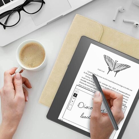 حافظة WALNEW لجهاز Kindle Scribe مقاس 10.2 بوصة (إصدار 2022)، غطاء حقيبة واقٍ مع حامل أقلام لقارئ Amazon Kindle Scribe الإلكتروني مقاس 10.2 بوصة (رمادي) in Saudi Arabia