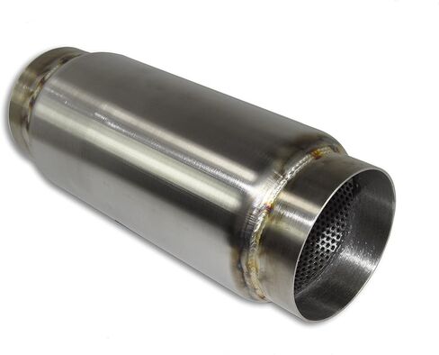 Stainless Headers Mfg.  3.5" X 8" Stainless Bullet Race Muffler - American Made in Saudi Arabia