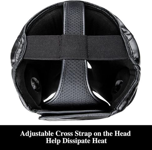FitsT4 Boxing Headgear Head Protection Sparring Head Guard PU Leather Muay Thai Helmet for Martial Arts Karate BJJ Training in Saudi Arabia