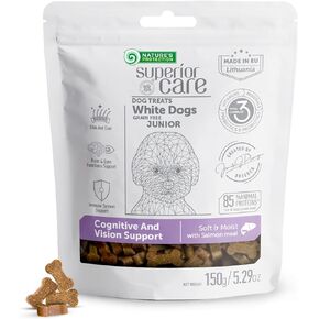Nature's Protection Superior Care White Dogs Grain-Free Sensitive Care Treats with Salmon for Junior All Breeds 5.29 oz