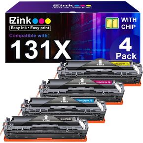 E-Z Ink 131X Compatible Toner Cartridge Replacement for HP 131X 131A CF210X CF210A CF211A CF212A CF213A with HP Laserjet Pro 200 Color M251 M276nw M276n M251n (4 Pack)