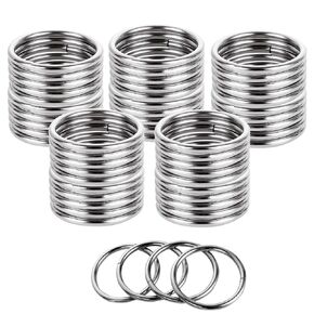 120pcs 1.5 بوصة/38 ملم معدن فضية O حلقة ، محفظة متعددة الأجهزة Clasp ، حلقة ، 3.8 ملم جولة ثقيلة ORINGS O COD LES