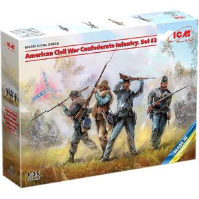 ICM 35024 American Civil War Confederate Infantry. Set #2 - Scale 1:35