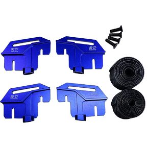 Aluminium Tall Battery Mount Hold-Downs for Traxxas 1/6 XRT Monster Truck - Blue