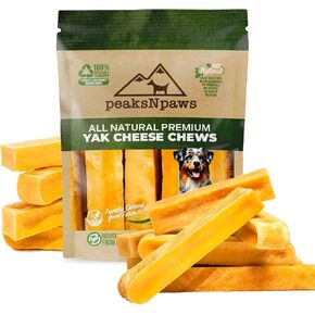 Himalayan Dog Chew, Yak Cheese Dog Treats, High Protein, Long Lasting Chews, Natural, Lactose Free Dog Treat for Aggressive Chewers Over 80 lbs, 16 Jumbo Treats, 100% Eco-Friendly Packaging
