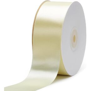 1 Inch x 100yds Satin Ribbon Solid Fabric Ribbons Roll for Gift Wrapping,Floral,Balloons,Craft Sewing,Valentine's Day,Wedding,Birthday Party Decoration(Black) in Kuwait