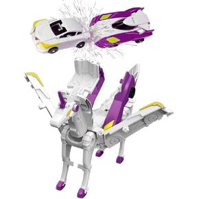 FOTN Two Car Transform Unicorn，Unicorn Car Transformer Toy，Cars That Turn Into Unicor，for Transformer Toys Boys and Girls (Dazzle Pink)