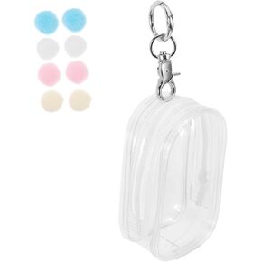 Doll Storage Bag with Keychain Display Case Portable Zipper Pouch for Figurines and Collectibles