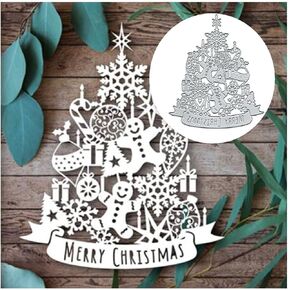 Christmas Tree Metal Die Cuts,Gingerbreadman Snowflake Cutting Dies Cut Stencils for DIY Scrapbooking Photo Decorative Embossing Paper Dies for Scrapbooking Card Making