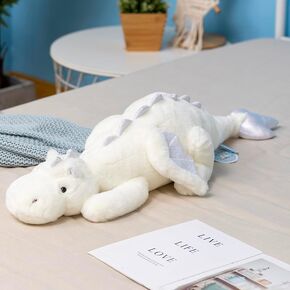 Weighted Dragon Stuffed Animal 27.6Inches 2Lbs, Small Blue Weighted Dragon Plush Dragon Toy for Kids, Pink White Green and Blue Available.Very Cute Plushie Dragon