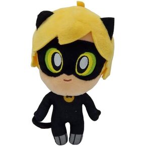 Miraculous Chibi Cat Noir Plush Toy from Tales of Ladybug and Cat Noir | 15cm Cat Noir Soft Toy | Super Soft and Cuddly Toys Bring Their Favourite TV Show to Life | Bandai