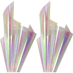 20 Sheets Iridescent Wrapping Papers Flower Bouquet Cellophane Wraps Floral Packaging Papers Florist Bouquet Wraps for Flower Present Package