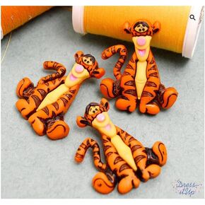 The Disney Winnie The Pooh Collection by Dress It Up Buttons & Embellishments - 3 Pieces - Tigger