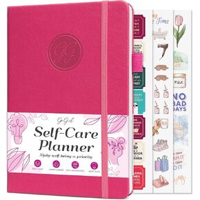 GoGirl Self-Care Journal – Daily Mental Health Notebook with Mood & Wellness Trackers – Personal Development, Meditation & Reflection Journal for Women – Hardcover, Lasts 3 Months (Periwinkle)