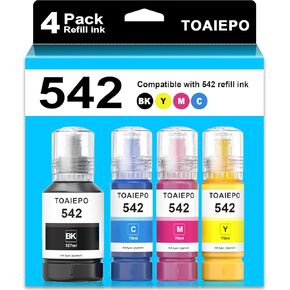 552 Ink Refill Bottle Replacement for Epson T552 Ink Refill Bottle Use for EPSON EcoTank Photo ET-8550 Ink, EPSON EcoTank Photo ET-8500 Printer（BK/PBK/GY/C/M/Y, 6 Pack