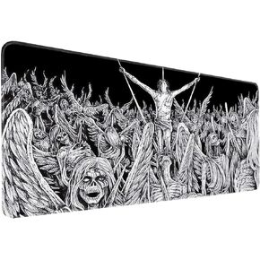 31.5 × 11.8 في Mousepad Gaming Mouse Pad Pad Dender Art Demon Horror for Office & Gamers Smooth Surface غير مقاوم للماء XL
