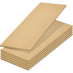 Bright Creations 6 Pack Unfinished Wood Planks for Crafts, Wall Decorations, Rectangular MDF Board 1/4 Inch Thick for DIY Projects, Art Classes, Carpentry, Painting (5 x 15 Inches)