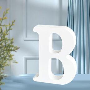 5ARTH 6 inch Z White Wood Letters,Unfinished Wood Letters for Wall Decor Standing Wood Sign Board for Craft Home Decoration Projects