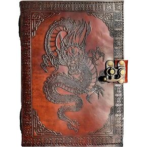 Dragon Ball Z Shenron Leather Blank grimoire Leather Journal Book of Shadows Spell Book Leather Diary Journal Notebook Sketchbook for Artists