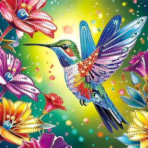 MVVMTOP Diamond Art Painting Kit, DIY Dog and Flower 5D Special Shape Crystal Diamond Partial Diamond Art Painting Mosaic Making Craft, Suitable for Home Wall Decor Art Gift in Kuwait