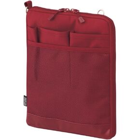 LIHITLAB Laptop Sleeve, Water & Stain Repellent, Vertical for Backpack, 7.9" x 10.2", Red (A7682-3)
