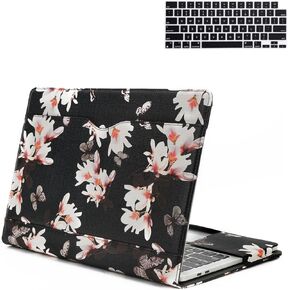 TYTX Compatible with MacBook Pro 14 Inch Leather Case 2024 2023 2022 2021 Release M4 A3112 A3185 A3401 M3 A2918 A2992 M2 A2779 M1 A2442, Protective Folio Book Cover with Keyboard Cover