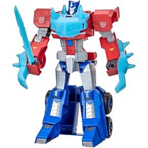 Transformers Toys Bumblebee Cyberverse Adventures Dinobots Unite Roll N’ Change Optimus Prime Push-to-Convert Action Figure, 6 and Up, 10-inch