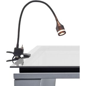Adesso 3217-22 Prospect LED Clip Lamp, 9.5-14.5 in., 3W LED, Brushed Steel, 1 Clip Lamps