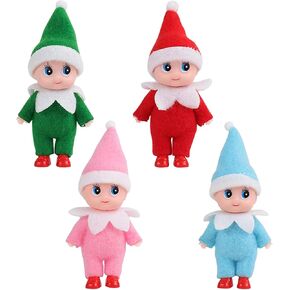 Dokeawo Tiny Elf Dolls Colorful Elf Doll Christmas Miniature Elf for Christmas Decorations Stocking Stuffers Kids Toys Christmas Holiday New Year Gifts