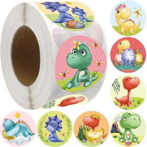 Baby Dinosaur Stickers for Kids 500PCS Spring Dinosaur Decorative Stickers Classroom Reward Scrapbook Notebook Decoration Baby Shower Birthday Party Supplies