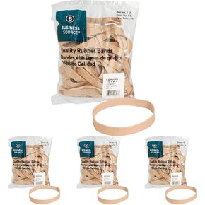 Business Source Size 107 Rubber Bands - 1 lb. Bag (15727), 40 Count , Crepe