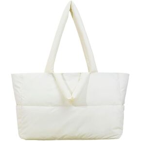Giant Puffer Tote – Women's Soft Quilted Bag for Laptops, Travel Gear, and Everyday Work Essentials