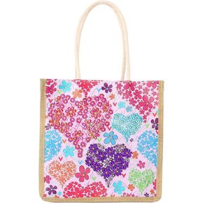 KACASHIP 5d Diamond Painting Bag Shopping Canvas Tote Storage Art Crafts Case Square Synthetic Lover Pattern Reusable Handbags Gift for Adults Women Kids