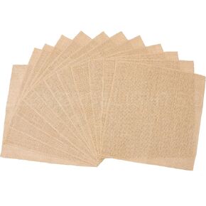 CleverDelights 12 Inch Burlap Squares - 12 Pack - Premium Jute Burlap Fabric - Finished Edges - 12" x 12"