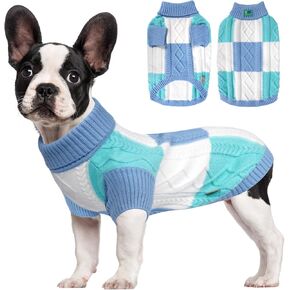Pet Sweaters, Turtleneck Pullover Dog Sweaters,Pet Clothes,Dogs Sweaters,Suitable for All Types of Dogs and Most Seasons (Blue Group,2XL)