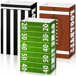 Funrous 36 Packs Football Party Bags Football Paper Gift Treat Candy Bags for Game Day Themed Party Favors Decorations Bowl Supplies
