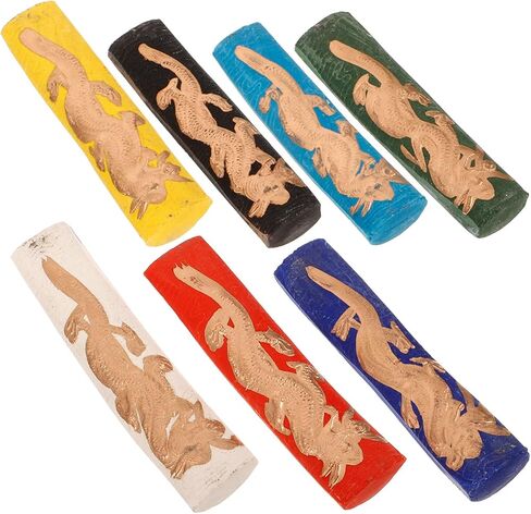 EXCEART 7pcs Ink Stick Chinese Ink Block Calligraphy Paintings Ink Sticks Dragon Pattern for Chinese Calligraphy Writing Japanese Sumi Practice Set Traditional Chinese Ink Stick Set in Saudi Arabia
