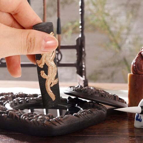 EXCEART 7pcs Ink Stick Chinese Ink Block Calligraphy Paintings Ink Sticks Dragon Pattern for Chinese Calligraphy Writing Japanese Sumi Practice Set Traditional Chinese Ink Stick Set in Saudi Arabia