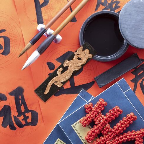 EXCEART 7pcs Ink Stick Chinese Ink Block Calligraphy Paintings Ink Sticks Dragon Pattern for Chinese Calligraphy Writing Japanese Sumi Practice Set Traditional Chinese Ink Stick Set in Saudi Arabia