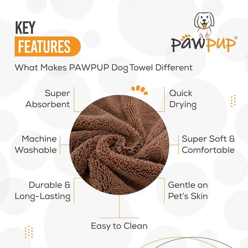 Dog Towels for Drying Dogs Super Absorbent Microfiber Pet Grooming Towel for Dogs, Cats and Other Pets (55 x 28 Inches, Brown) in Kuwait
