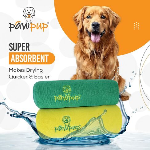 مناشف الكلاب لتجفيف كلاب فائقة من منشفة الألياف الدقيقة للحيوانات الأليفة للكلاب والقطط والحيوانات الأليفة الأخرى (55 × 28 بوصة ، بنية) in Kuwait