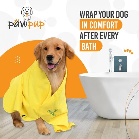 مناشف الكلاب لتجفيف كلاب فائقة من منشفة الألياف الدقيقة للحيوانات الأليفة للكلاب والقطط والحيوانات الأليفة الأخرى (55 × 28 بوصة ، بنية) in Kuwait