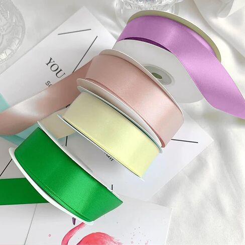 1 Inch x 100yds Satin Ribbon Solid Fabric Ribbons Roll for Gift Wrapping,Floral,Balloons,Craft Sewing,Valentine's Day,Wedding,Birthday Party Decoration(Black) in Kuwait