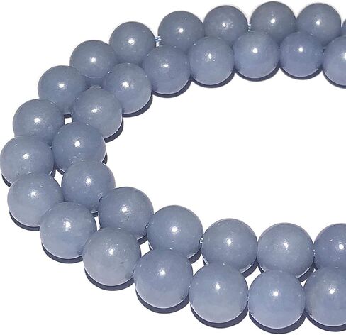 ABCGEMS Dominican Republic Larimar Beads with Black Iron Oxide Inclusion (These Hematite Inclusion Manifest as Black Streaks Providing a Striking Contrast) Smooth Round 12mm in Saudi Arabia
