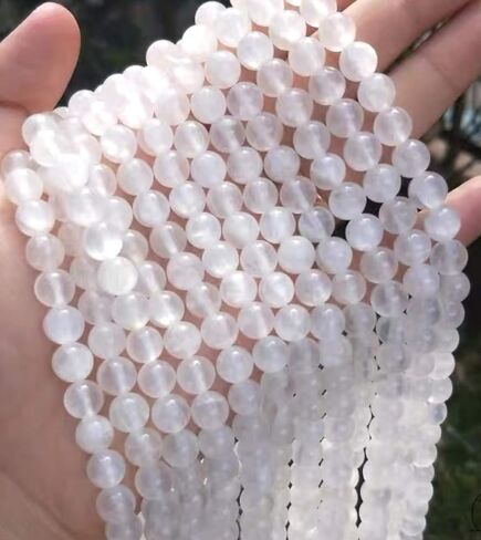 ABCGEMS Dominican Republic Larimar Beads with Black Iron Oxide Inclusion (These Hematite Inclusion Manifest as Black Streaks Providing a Striking Contrast) Smooth Round 12mm in Kuwait