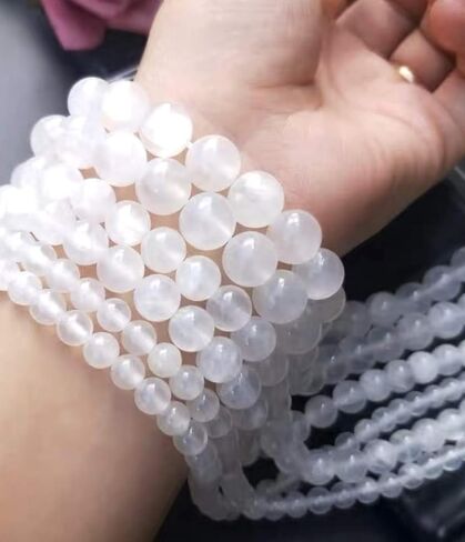 ABCGEMS Dominican Republic Larimar Beads with Black Iron Oxide Inclusion (These Hematite Inclusion Manifest as Black Streaks Providing a Striking Contrast) Smooth Round 12mm in Kuwait