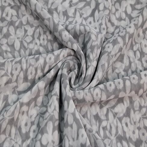 Texco Inc Tie Dye Ombre/Floral Pattern Poly Power Mesh Fabric/4-Way Stretch Knit Prints Athletic Wear Apparel, DIY Fabric, Navy Green 3 Yards in Saudi Arabia