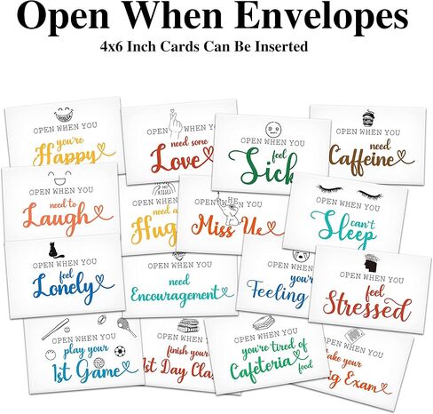 Open When Envelopes, University College Gifts, Leaving Home Gift, Custom Going Away to College Gift, College Daughter Son Gift, 16 Envelopes (B02HB) in Saudi Arabia