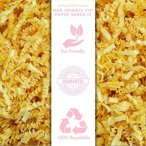 MagicWater Supply Crinkle Cut Paper Shred Filler (4 oz) for Gift Wrapping & Basket Filling, For Birthday - Light Ivory in Saudi Arabia